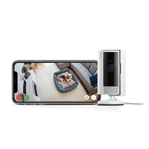Produktbild: Zertifiziert und generalüberholt Ring Innenkamera (Indoor Camera 2. Gen.) | Überwachungskamera für den Innenbereich | 1080p-HD-Video, Privatsphäre-Sichtschutz, WLAN, ideal für Haustiere