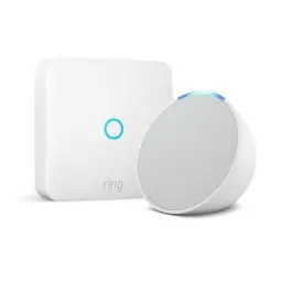 Produktbild: Ring Intercom von Amazon, Upgrade für die Gegensprechanlage + Echo Pop Weiß - Smart Home-Einsteigerpaket