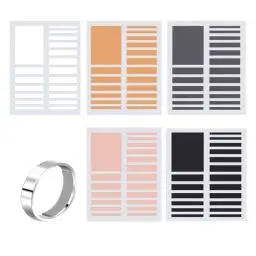Produktbild: Ring Verkleinerung, Ringgrößenversteller Set Ringverkleinerer Unsichtbar Ring Kleiner Machen für Lose Ringe Ringgrößenvergrößere (Schwarz, Weiß, Gelb, Grau, Hautton)