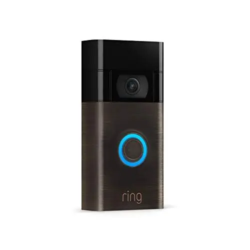 Produktbild: Ring Video Doorbell, Zertifiziert und generalüberholt | Akku Video-Türsprechanlage, 2. Gen. | Funktioniert mit Alexa
