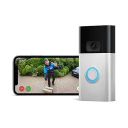 Produktbild: Ring Akku-Videotürklingel (Video Doorbell, 2. Gen.) | Türklingel mit Kamera, 1080p-HD-Video, WLAN, Bewegungserfassung, Nachtsicht | Video-Türsprechanlage für deine Haustürstür | Funktioniert mit Alexa