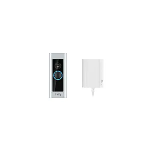 Produktbild: Ring Videotürklingel Pro Kabel (Video Doorbell Pro) + Netzteil | Türklingel mit Kamera, HD-Video, Bewegungserfassung, Gegensprechfunktion, WLAN | Funktioniert mit Alexa