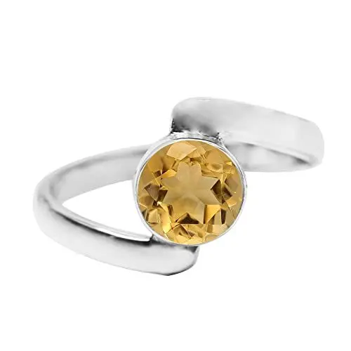 Produktbild: Ring aus 925er-Sterlingsilber, Citrin, Größe US 6