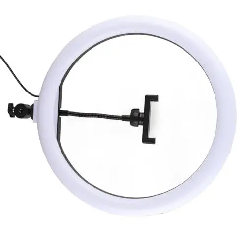 Produktbild: Ringlicht, Selfie-Ringlicht, 13 Zoll, Tragbar, 3000–6000 K, 10 W, USB-Stecker mit 1/4 Zoll Adapter für Make-up