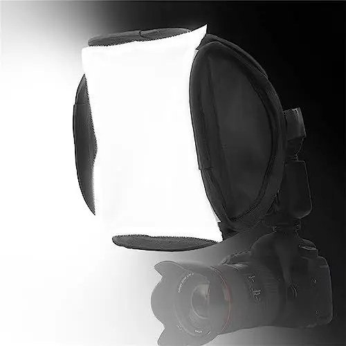 Produktbild: Ringlicht mit Ständer, Softbox, 23 cm, Kunststoff, reinweiß, Tragbar, Faltbar, Blitzlicht, Spiegelreflexkamera, Softbox, Fotografie-Hintergründe, Fotografie-Fülllichtabdeckung