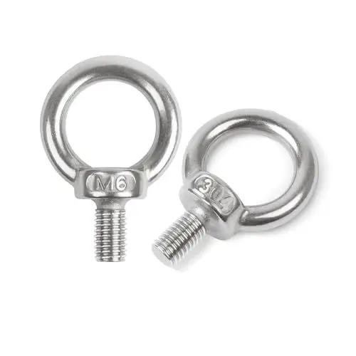 Produktbild: Ringschraube M6 Augenschraube 304 Edelstahl Augenbolzen Ringbolzen Ösenschrauben Augenschrauben für Befestigen Sie hängende Ornamente, Blumentöpfe, Schaukelständer 2 Stück