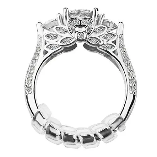 Produktbild: Ringverkleinerer mit Schmuck-Poliertuch für lose Ringe, 12 Stück, 3 Größen: 2 mm/3 mm/4 mm