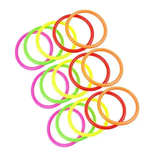 Produktbild: Toyvian Ringwurfspiel Plastikring Toss Game Circle: 15 Pcs 15 cm Outdoor Wurfringe Kinder Fun Toy Backyard - Spiel für Agility übung Spiele Zuf? Plastikwurfringe