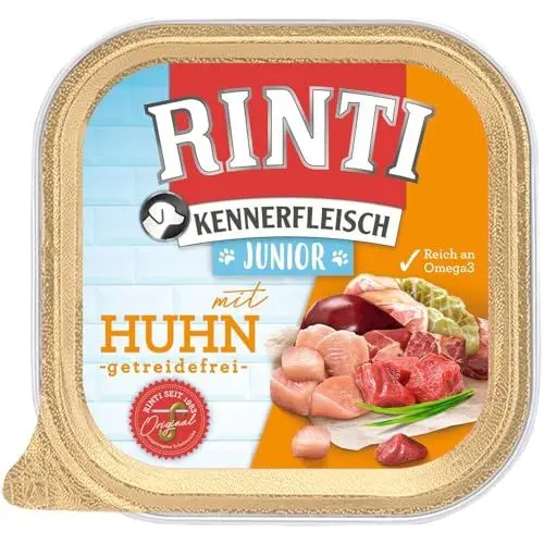 Produktbild: RINTI Kennerfleisch Schale | Junior mit Huhn | 9X 300g
