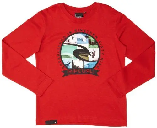 Produktbild: RIP CURL Jungen T-Shirt - Rot - Pompeian Red - 10 Jahre (Herstellergröße: 10 years)