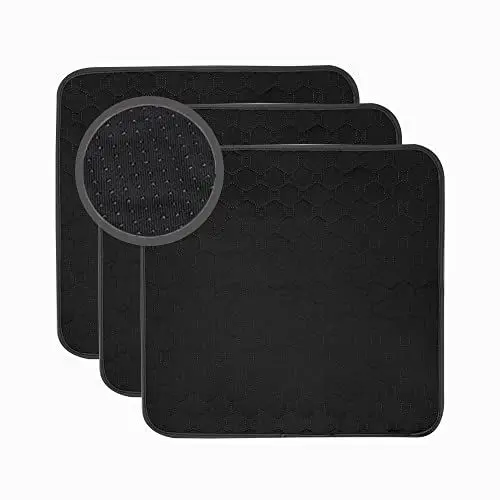 Produktbild: RIQINXIN wasserdichte Sitzauflage für Inkontinenz rutschfeste Saugfähige Sitzauflage Inkontinenzunterlage für Erwachsene Kinder Haustiere 3er Set 54x56cm Schwarz