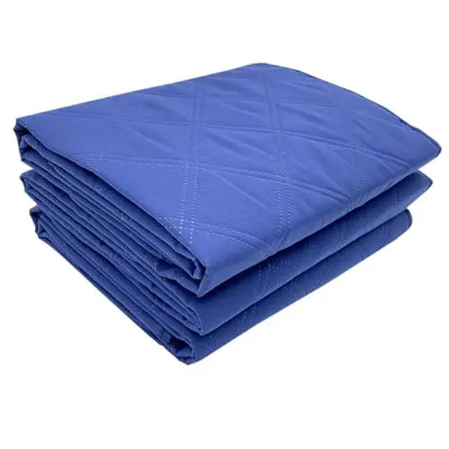 Produktbild: RIQINXIN wasserdichte Waschbare Inkontinenz Stuhlunterlage 2er Set Saugfähige Inkontinenz Sitzauflagen Inkontinenzunterlage 54x56cm Blau