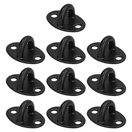 Produktbild: Risegun 10 Stück M5 Edelstahl Deckenhaken, Boxsack Halterung, Robuste Wandhaken Deckenhaken Ösenplatte für Hängesessel, Hängematte, Yoga