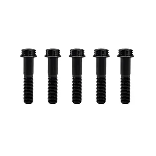 Produktbild: RISON-Titanium Titanschrauben M6x1.0x30mm, 5 Stück Flanschschraube Torx Kopf Flansch Schrauben Sechskantschrauben Gewindeschrauben GR5 Titanbolzen Befestigungen für Motorräder Fahrrad Auto