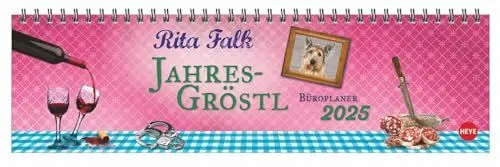 Produktbild: Rita Falk Wochenquerplaner 2025: Der Tischkalender fürs Büro komplett mit Eberhofer-Charme. Jede Woche ein neues Zitat aus den Eberhofer-Krimis in ... für den Schreibtisch! (Tisch-Querplaner Heye)