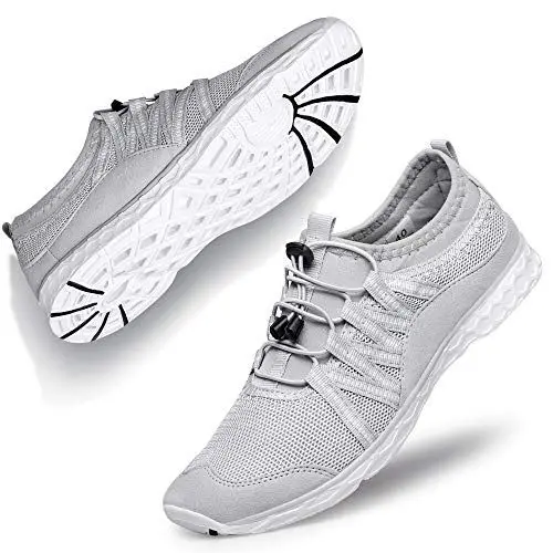 Produktbild: Ritiriko Damen Water Shoes Aquaschuhe Barfussschuhe Wasserschuhe Surfschuhe Grau Weiß EU 36