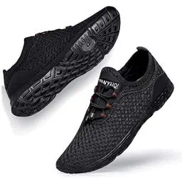 Produktbild: Ritiriko Herren Damen Wassersport Schuhe Barfuß Schnell Trocknend Aqua Socken für Schwimmen Strand Pool Surfen Yoga, 42 EU, Schwarz