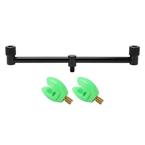 Produktbild: RiToEasysports Angelrutenständerhalter, Angelrutenständer aus Aluminiumlegierung, Angelruten-Querstangenhalterung(2 Köpfe 25 cm Halterung + Halterungskopf * 2) Angelgeräte Und Zubehör Fischereimittel
