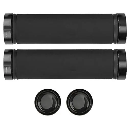 Produktbild: RiToEasysports Fahrradlenkergriff, doppelter Sicherungsring Mountainbike-Lenkergriff für Lenker mit 22,2 mm Durchmesser für Bike Mountain Road MTB(schwarz) Fahrradzubehör Fahrt