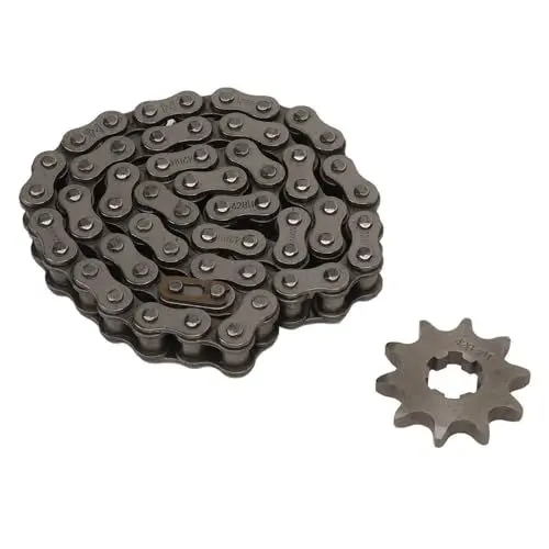 Produktbild: RiToEasysports Kettenrad-Kettensatz, 28 10T Motorrad-Kettenrad 17 Mm Stahl 428 60 Glieder Kette für 50 Cc-250 Cc ATV Off-Road-Kart-Motorrad