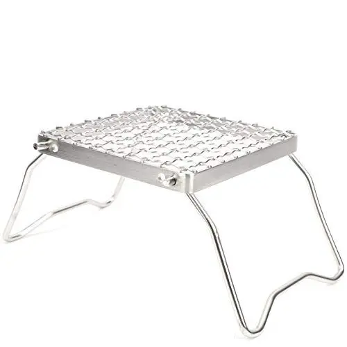 Produktbild: Outdoor Camping Grill Gate Faltbarer Edelstahl-Grill Lagerfeuer-Grillrost für Camping-Grill Grillrost Zum Aufstellen
