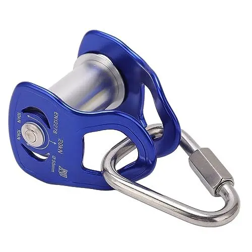 Produktbild: Slackline-Umlenkrolle aus Aluminiumlegierung für und Erwachsene, Outdoor-Sport-Umlenkrolle Zipline, Leicht Gleitend, Vielseitig Einsetzbar Zipline