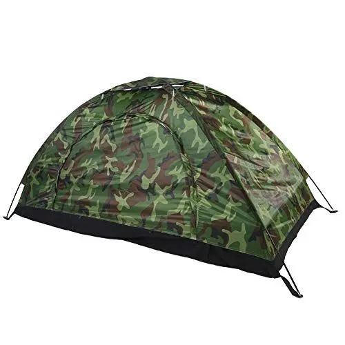 Produktbild: Einzelnes Camouflage-Campingzelt, Rucksackzelt für Camping, Wandern, Outdoor, UV-Schutz, Wasserdicht