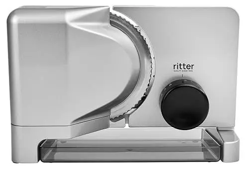 Produktbild: ritter E 16 Duo Plus Elektrischer Allesschneider & Schneidemaschine aus Metall mit ECO-Motor, Made in Germany, Silber