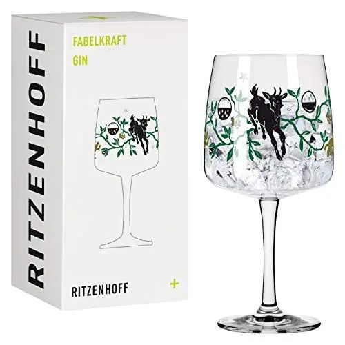 Produktbild: RITZENHOFF 3458004 Gin-Glas 700 ml - Serie Fabelkraft Motiv Nr. 4 - Cocktailglas mit Faunillustration - Made in Germany