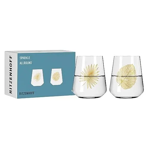 Produktbild: RITZENHOFF 6251001 Universalglas 2er-Set 500 ml - Sparkle Allround Nr. 2, Motiv mit irisierendem Effekt - Made in Germany