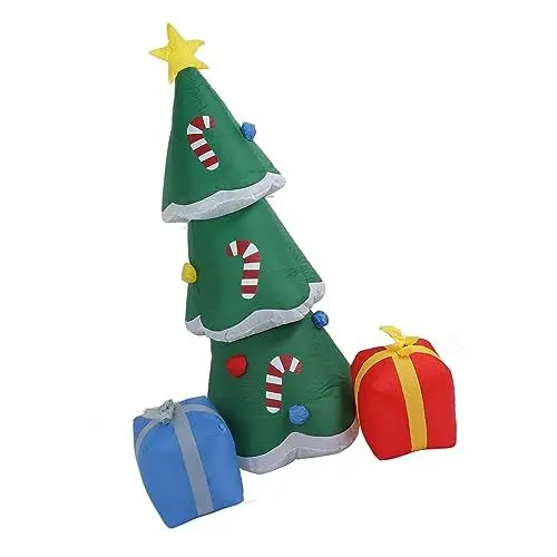 Produktbild: Aufblasbare Weihnachtsbaum-Lichter, 100 240-V-Modelle, Aufblasbare Lichter, Dekorationen, Aufblasbare Hofdekorationen (EU-Stecker)
