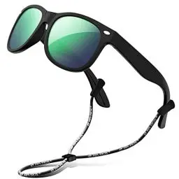 Produktbild: RIVBOS Kinder polarisierte Sonnenbrille mit Riemen Brillengläser Schattierungen für Jungen Mädchen und Kinder RBK004