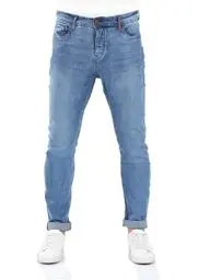 Produktbild: riverso Jeans Herren Stretch Tapered Fit RIVToni Jeanshose Hose Denim, Farbe:Middle Blue Denim (M236), Größe:31W / 34L