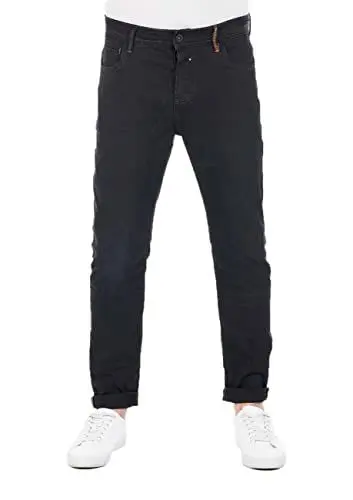 Produktbild: riverso Jeans Herren Stretch Tapered Fit RIVToni Jeanshose Hose Denim, Farbe:Black Denim (B122), Größe:31W / 32L