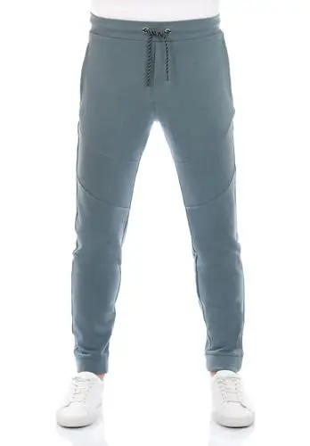 Produktbild: riverso Herren Jogginghose RIVVito Trainingshose Lang Hose Jogger Freizeithose Sporthose Sweathose Biker Taschen Regular Einfarbig Baumwolle Blau XL, Größe:XL, Farbe:Turbid Blue