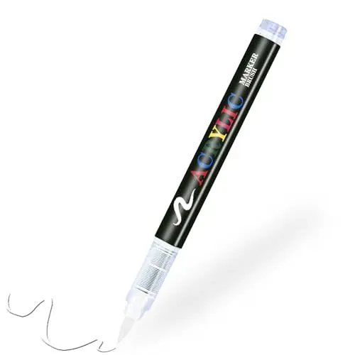 Produktbild: RiyaNed permanent marker weiß,Acrylstifte Stift wasserfest Schnell trocknender, 1,0-6.0 mm.