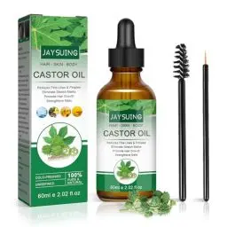 Produktbild: Rizinusöl Haare,Rizinus Oil for Hair Growth,Scalp Oil,Haarwachstum öl,Castor oil Organi,Naturreines Zur Hautpflege,Aromatherapie,Pflege Dünnem,Trockenem Brüchigem Haar Augenbrauen Wimpern 60ml