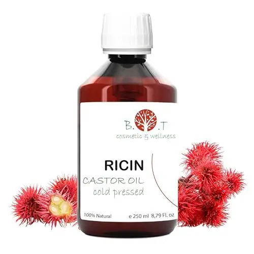 Produktbild: Rizinusöl Wimpern- und Wimpernserum, Haarwachstum Beschleunigen, Haarausfall, Haarwachstum, Augenbrauen Serum, Bart, Nagel Castor Oil BIO Kaltgepresst 250 ml