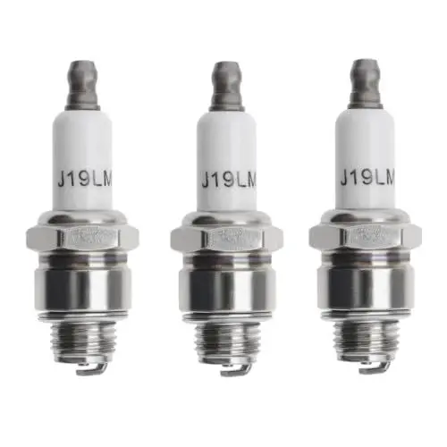 Produktbild: Rj19Lm Zündkerze 3 Stück 4-Takt Rasenmäher Zündkerzen Freischneider Zündkerzen für Champion Rj19Lm BR2LM Motorgeräte 3121-C5-0041