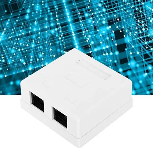 Produktbild: RJ45-Anschlussdose, stilvolle Flexible ABS-Netzwerkbox für 22-24AWG-Kabel für die Netzwerkverkabelung
