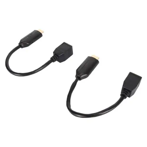 Produktbild: HD-Multimedia-Schnittstellen-Verlängerungskabel, 1080p Bis zu 196,8 Fuß HD RJ45-Ethernet-Sender-Empfänger 100-240 V, Stabiles Plug-and-Play für PC (EU-Stecker)