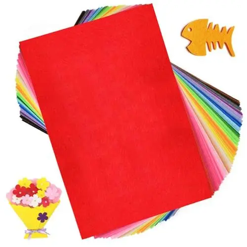 Produktbild: Rjayaa Bastelfilz Filz zum Basteln 40 Stk Bunt Filzstoff Filzplatten zum Nähen Filz Stoff Basteln Felt Fabric für DIY Handwerk 10 x 15 cm