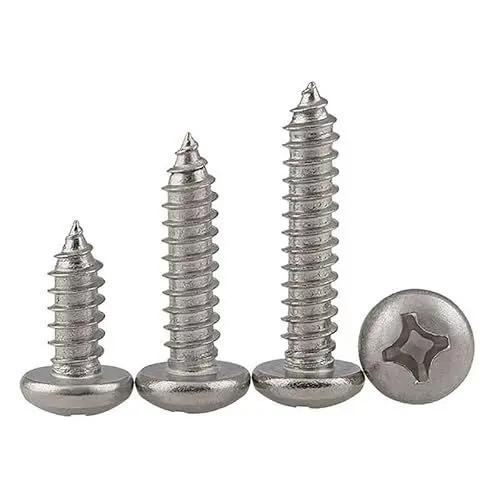 Produktbild: RKODRSMG 10/30/50 Stück M3M3.5 M4 M4.2 304 Edelstahl-Rundkopf-Blechschraube Kreuzkopfschraube(10PCS,M3x45)