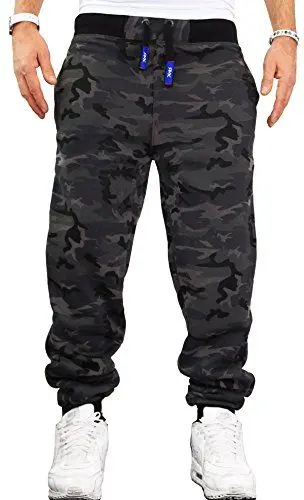 Produktbild: RMK Herren Jogginghose Sporthose Trainingshose H.02H.02 (Camouflage Dunkel) S