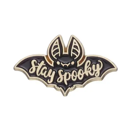 Produktbild: Ro Rox Stay Spooky Fledermaus-Brosche Anstecknadel Emaille Niedlicher Wicca
