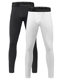 Produktbild: Roadbox 1er- oder 2er-Pack Jungen-Kompressionshosen, Basisschicht-Unterwäsche, schnell trocknende Spandex-Leggings für Jugendliche zum Laufen, Fußball