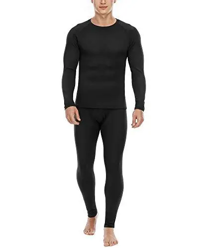 Produktbild: Roadbox Thermounterwäsche Herren,Lange Funktionsunterwäsche Set Atmungsaktiv & Weich Thermobekleidung männer Winter für Lauf,Fahrrading,Fußball,Skifahren··Schwarz,L