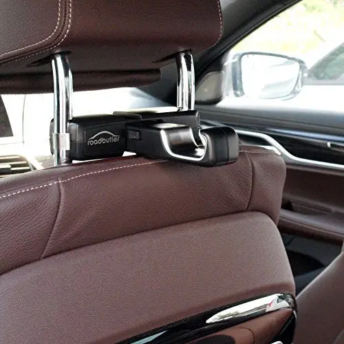 Produktbild: Roadbutler Sparset: Universal Haken + Basisträger Flex/Halterung für Kopfstützen-praktisch für Taschen, Einkaufstüten, Jacken etc.