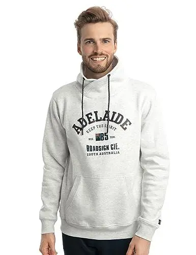 Produktbild: ROADSIGN australia Herren Tube mit gemütlichem Schlauchkragen, Kordelzug und Logoprint Adelaide Ecru | L