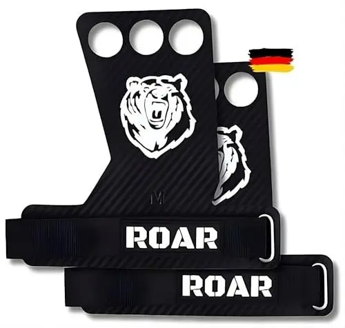 Produktbild: Roar® Crossfit Handschuhe, Hand Grip, Crossfit Grips, Piloxing Handschuhe, Grips Crossfit, Rep Ahead, Riemchen Turnen, Handschutz, Fitness, Wodies, Calisthenics, Weightlifting, Gym, Bars (L)